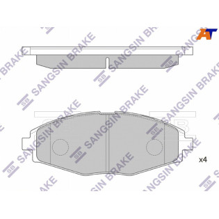 Колодки тормозные перед DAEWOO NEXIA 12-/ZAZ CHANCE 02-/CHEVROLET LANOS 05- ( для диска 236mm) SANGSIN BRAKE