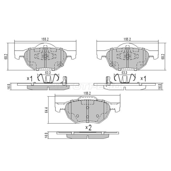 Колодки тормозные перед Honda Accord CL SAT
