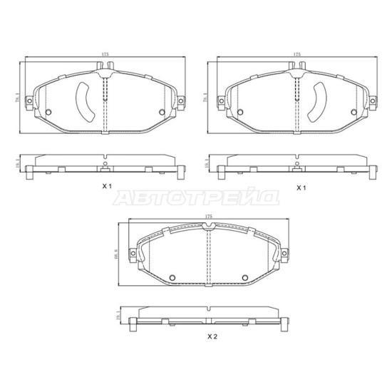 Колодки тормозные перед MERCEDES C-CLASS W205 14-18/ E-CLASS W213 16- SAT