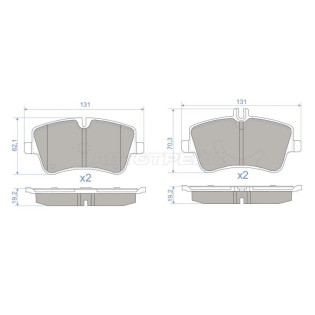 Колодки тормозные перед MERCEDES CL203/W203/S203/CL203/C208/C209 SAT