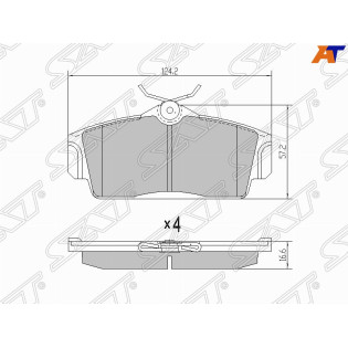 Колодки тормозные перед NISSAN ALMERA N16 SAT