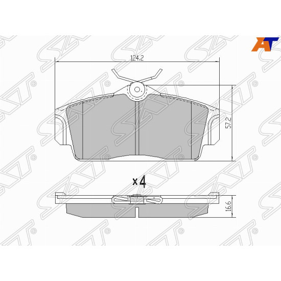 Колодки тормозные перед NISSAN ALMERA N16 SAT