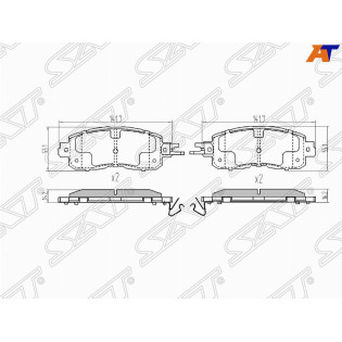 Колодки тормозные перед NISSAN TEANA J33 RUS 14- SAT