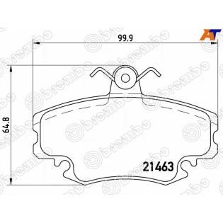 Колодки тормозные перед RENAULT LOGAN 04-/LADA LARGUS 12- BREMBO