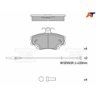 Колодки тормозные перед RENAULT LOGAN 04-/LADA LARGUS 12- SANGSIN BRAKE