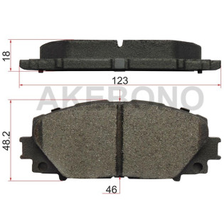 Колодки тормозные перед TOYOTA RACTIS/BELTA 06- AKOK