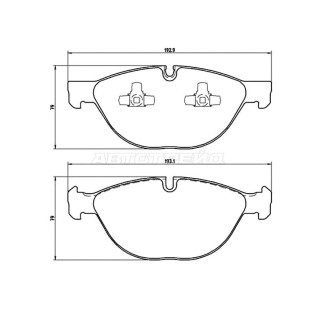 Колодки тормозные передн BMW X5 E70 3,5 disel/4,8I/X6 E71 BREMBO