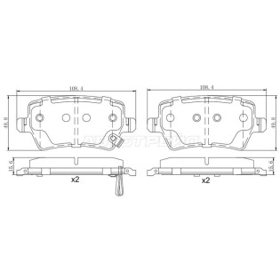 Колодки тормозные зад CHERY TIGGO 8 Pro 21-/JAC J7 20-/JS4 22-/EXEED TXL SAT