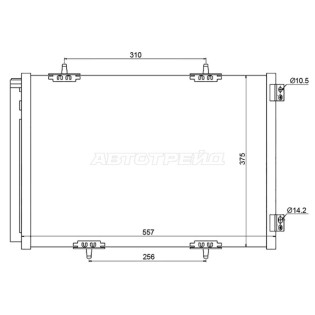 Радиатор кондиционера CITROEN C2/C3/DS3/C3 PICASSO 09- // PEUGEOT 1007/2008/207/208 SAT