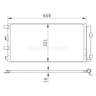 Радиатор кондиционера RENAULT DUSTER 1,5D 10- SAT