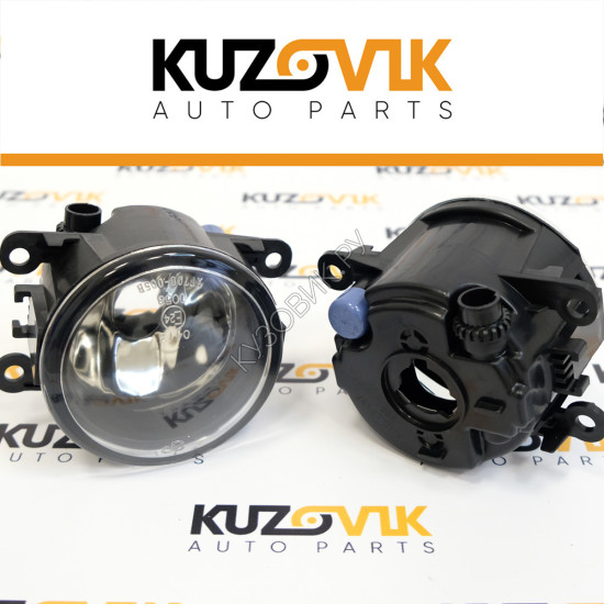 Фары противотуманные комплект Renault Fluence (2010-2017) 2 штуки левая + правая с регулировкой KUZOVIK