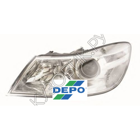Фара правая Skoda Octavia A5 FL (2008-2013) DEPO